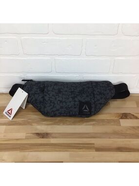 Reebok banana bag black grey travel bag ajustable strap one size floral